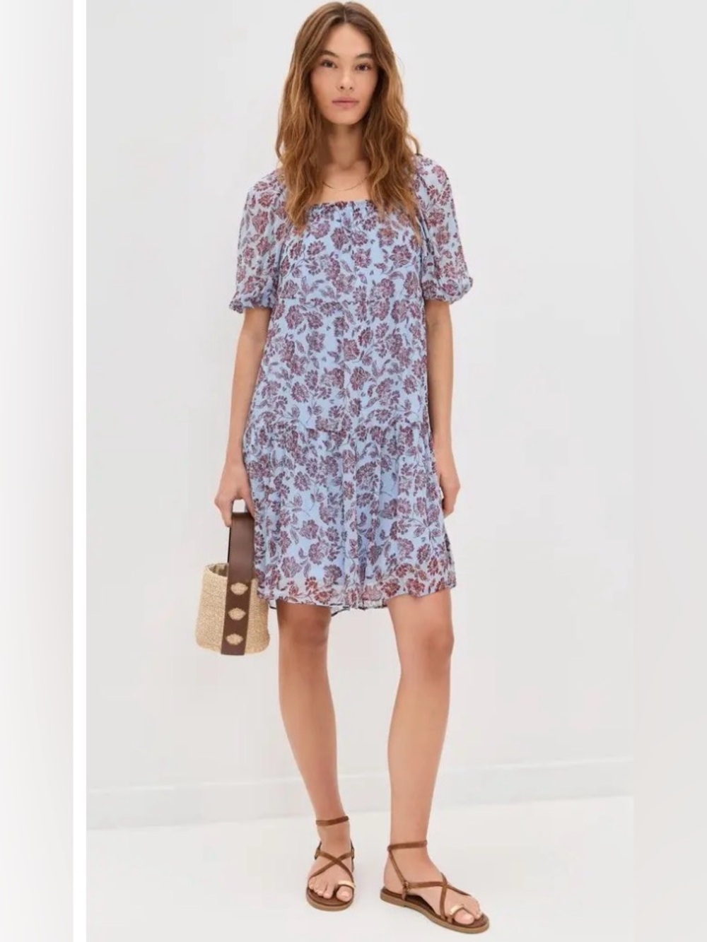 Madewell puff sleeve mini dress